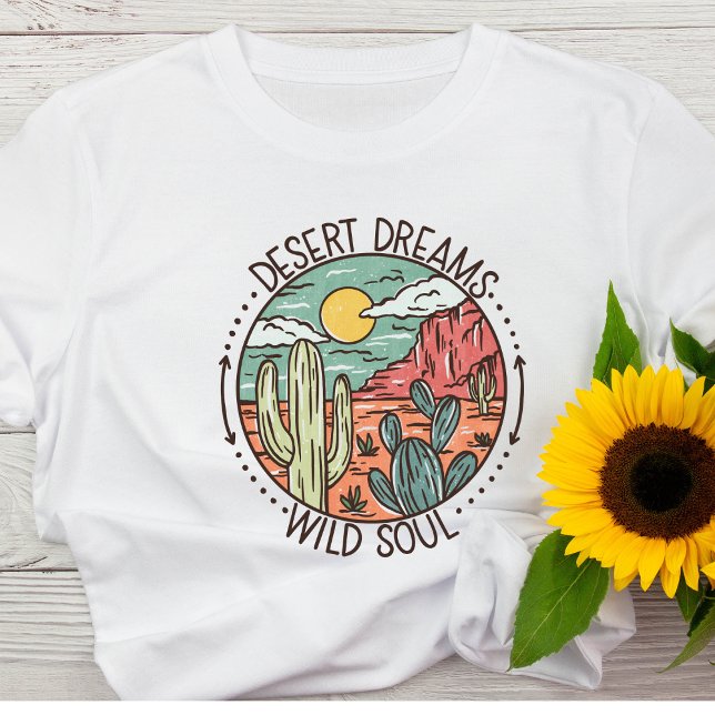 Deserto Sonhos Camiseta Básica das Mulheres (Criador carregado)