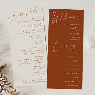 Deserto Whimsic Programa de Casamento Terracotta