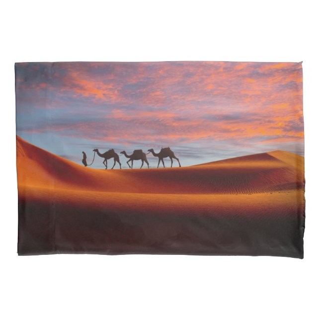 Deserts | Man & Camels in the Sand Dunes (Frente)