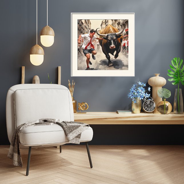 Desfile de San Fermin na Impressão da Espanha (The San Fermin parade in Spain. Print.
Artist: Roger Smith)