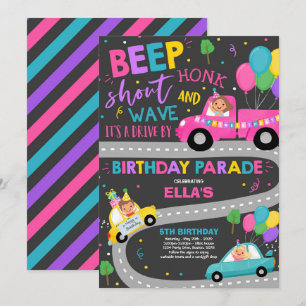 Desfile Rosa de Convite para Desfile de Aniversár