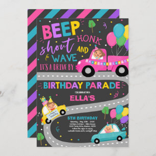 Desfile Rosa de Convite para Desfile de Aniversári