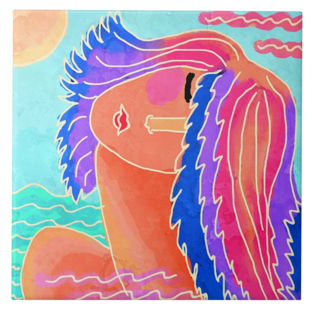 Desfrutando da pintura digital sunshine Abstrato (Frente)