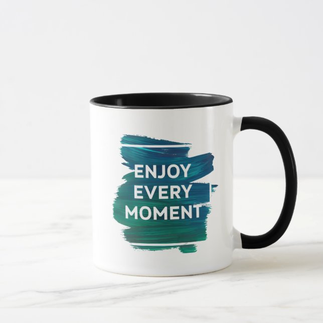 Desfrute Cada Momento – Design de Caneca Inspirado (Direita)
