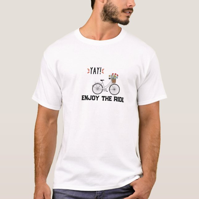 Desfrute da camisa de T-bicicleta de passeio | Vin (Frente)
