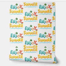 Desfrute da ilustração de texto de verão