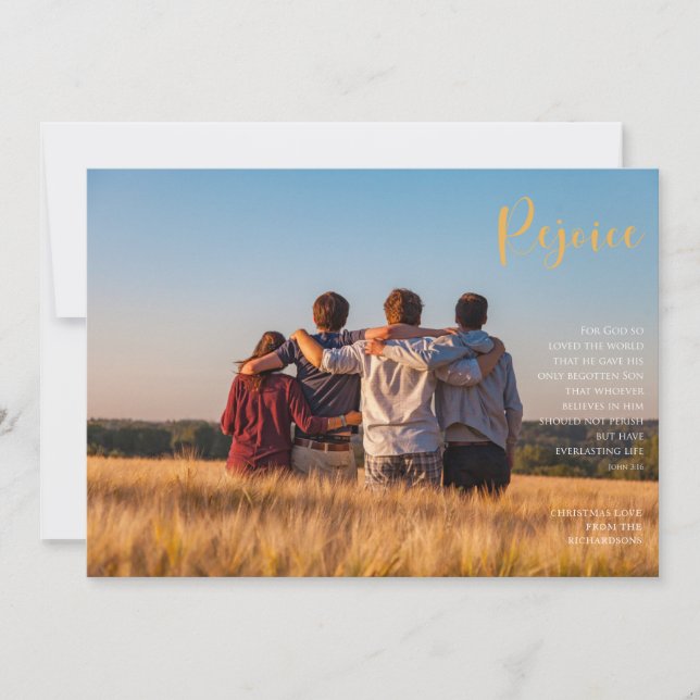 Desfrute do Cartão com fotos religioso de Feriado (Frente)