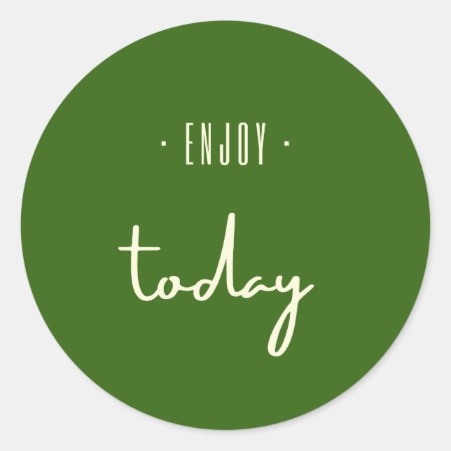 desfrute hoje. Adesivos (Frente)