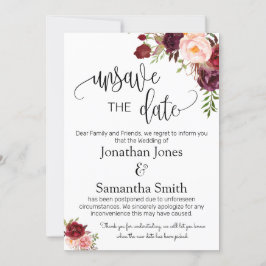 Desguardar as datas do casamento mudar o convite d
