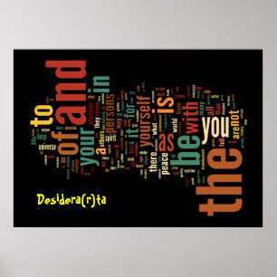 Desidera(R) ta Word Art poster