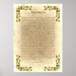 Desiderata by Max Ehrmann Poster