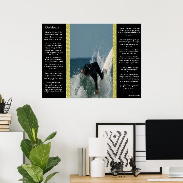 Desiderata em Posters de Surfer em queda (Escritório em casa)