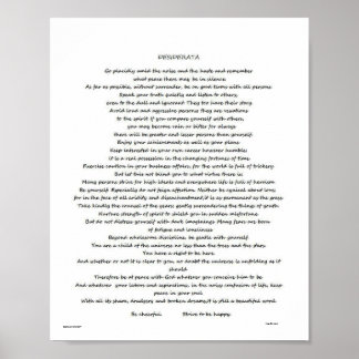 DESIDERATA MAX EHRMANN POSTER