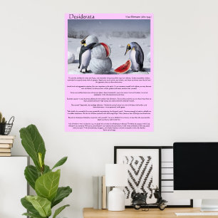 Desiderata Penguins Posters de melancia de neve