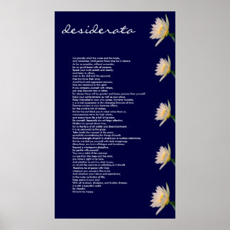 Desiderata ~ Poster