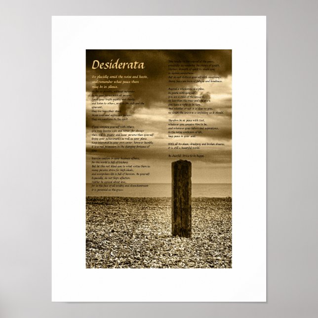 Desiderata poster - Eu tenho tempo (Frente)