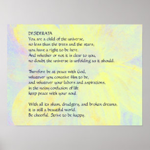 DESIDERATA que mudam o poster da margarida