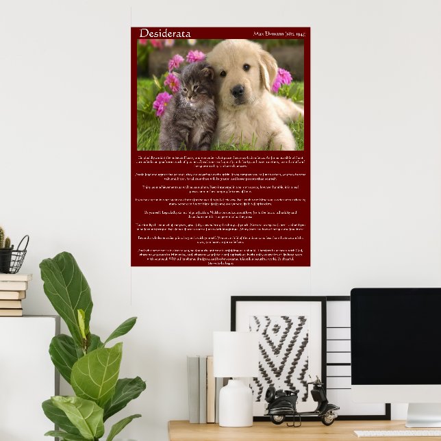 Desiderata Young Love Fight Posters (Escritório em casa)