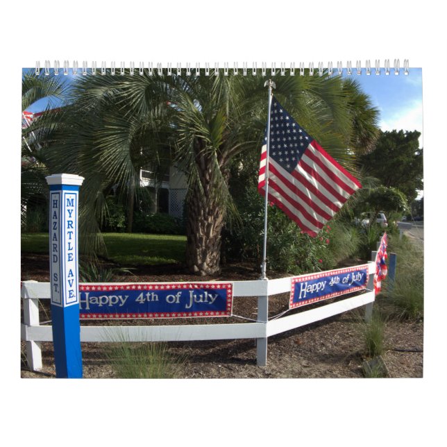 Design 1 do calendário de parede da ilha de (Verso)