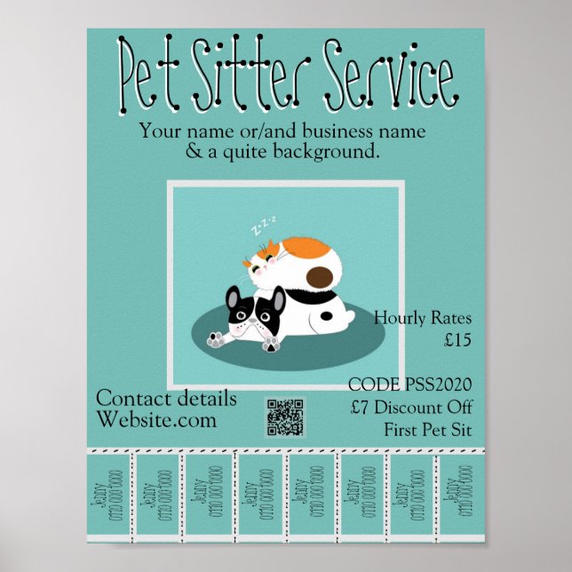 Design 2 do Poster Pet Sitter Service (Frente)