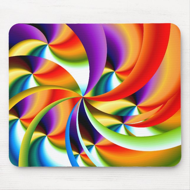 Design abstrato colorido Mousepad (Frente)