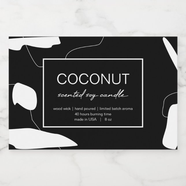 Design abstrato da etiqueta do produto de velas (Rótulo Único)