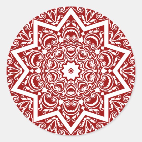 Design abstrato da mandala adesivo redondo Zazzle Como Fazer Artesanato Reciclagem De Garrafa Pet ~ Design abstrato da mandala adesivo redondo Zazzle