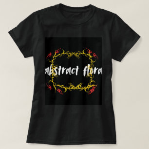 Design Abstrato de Arte Floral   Camiseta Moderna 
