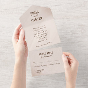 Design abstrato de casamento neutro
