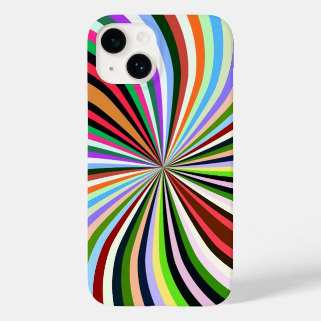 Design abstrato de espiral colorida vibrante e qui (Verso)