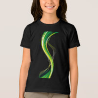 Design abstrato de onda verde vertical-34534