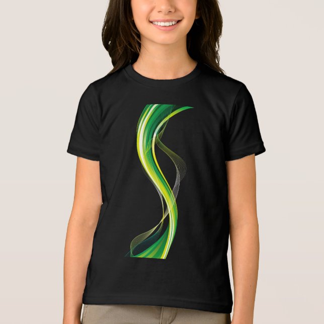 Design abstrato de onda verde vertical-34534 (Frente)