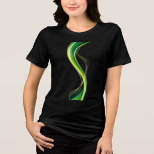 Design abstrato de onda verde vertical-34534