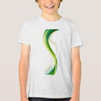 Design abstrato de onda verde vertical-34534