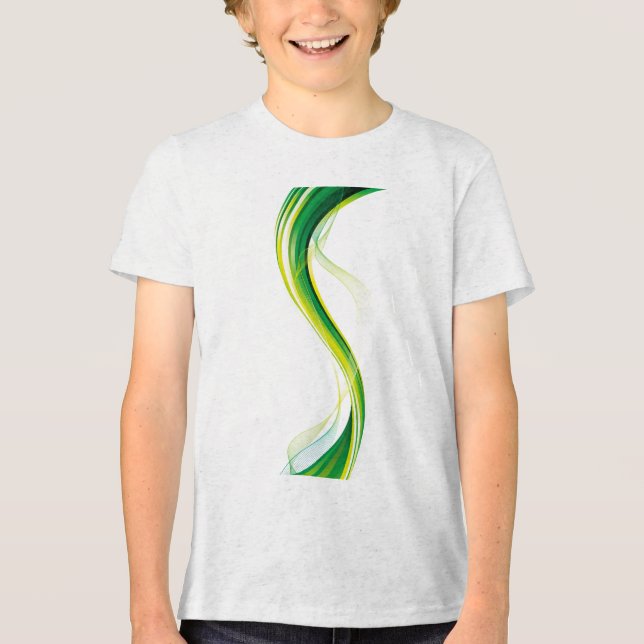 Design abstrato de onda verde vertical-34534 (Frente)