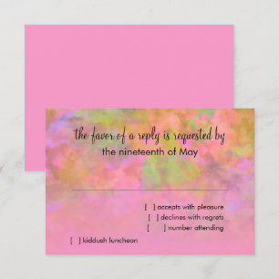 Design abstrato de RSVP em rosa