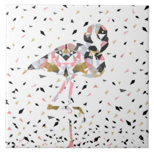 Design abstrato do Flamingo, geométrico e bonito