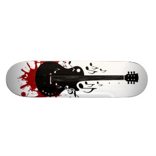 Design abstrato do skate da guitarra