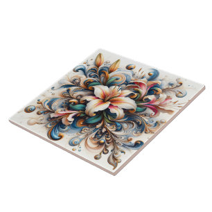 Design Abstrato Floral Que Apresenta Lily No nasce