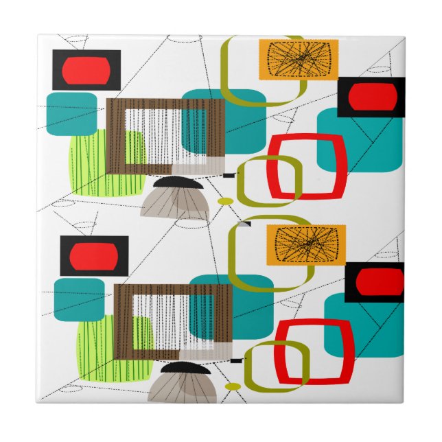 Design abstrato inspirado atômico (Frente)