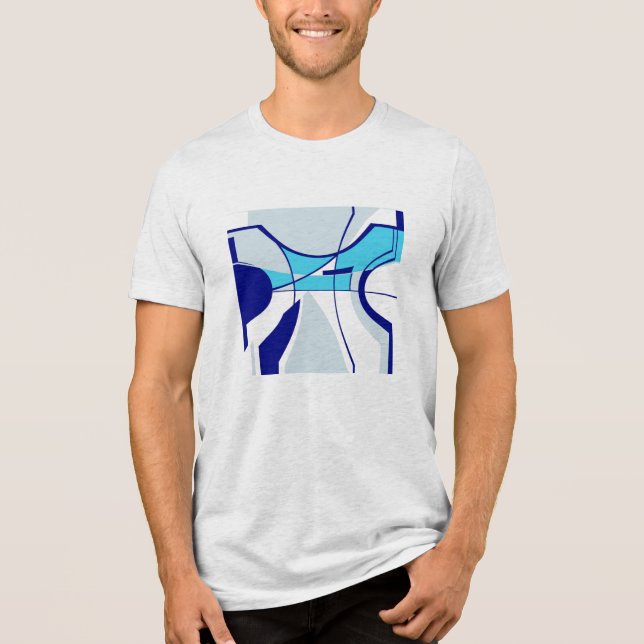 Design abstrato inspirado na MCM de Cinza azul (Frente)