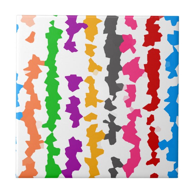 Design Abstrato Irregular Colorido Branco (Frente)