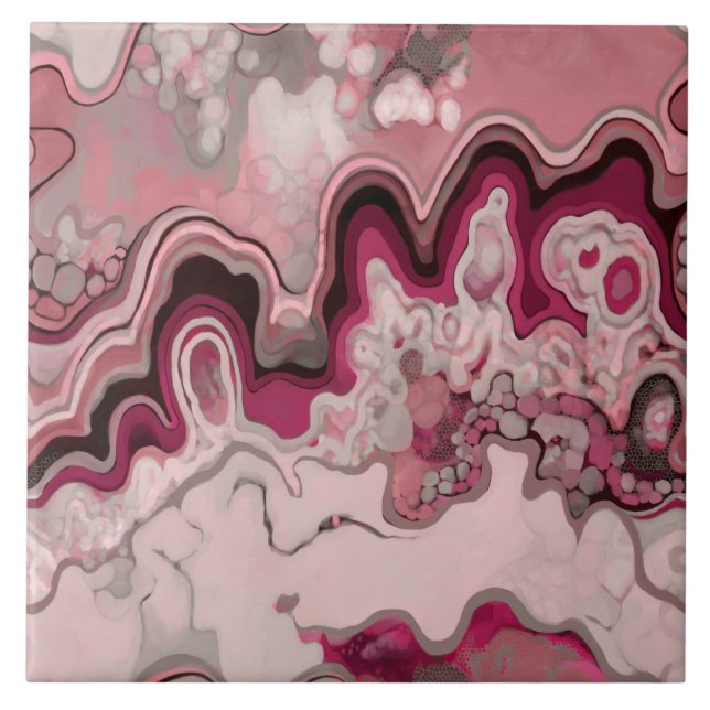 Design abstrato, pintura moderna, ondas, linhas (Frente)