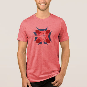 Design abstrato Vermelho Azul Cor-de-rosa Pop Flor