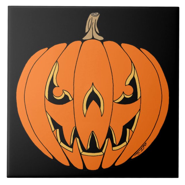 Design Assustador de Jack-o'-Lantern de Halloween (Frente)
