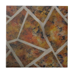 Design Azulejo abstrato amarelo torrado preto, azu