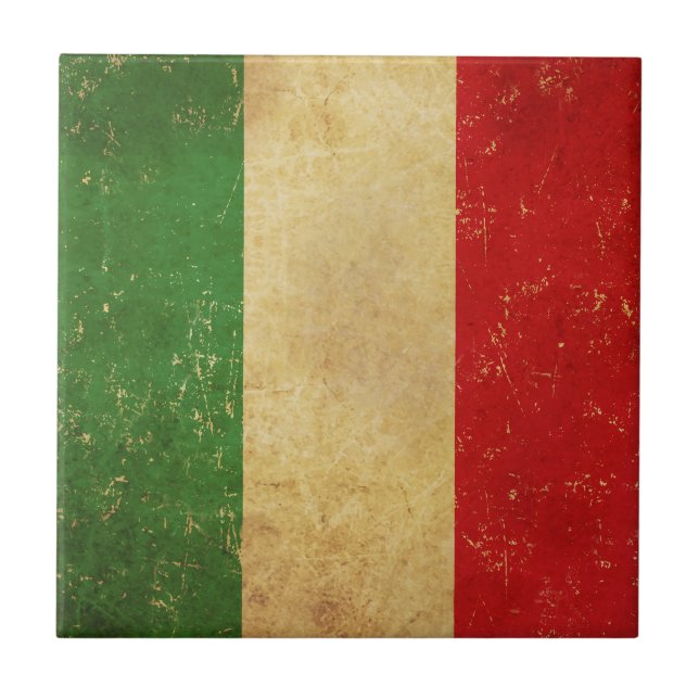 Design Azulejo Cerâmica  Flag Italiano (Frente)