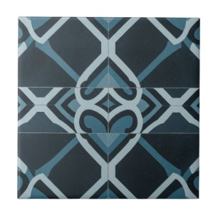 Design Azulejo de de Cores do Oceano Meia-Noite