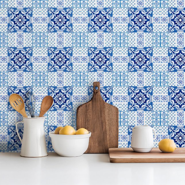 Design azulejo italiano mediterrânico sem costura (Criador carregado)
