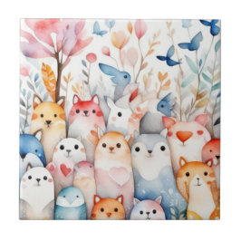 Design bonitinho de animais florais